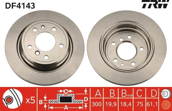 TRW DF4143 - Bremžu diski autodraugiem.lv