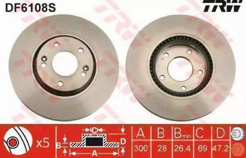 Parts-Mall HCCA-065 - Bremžu diski autodraugiem.lv