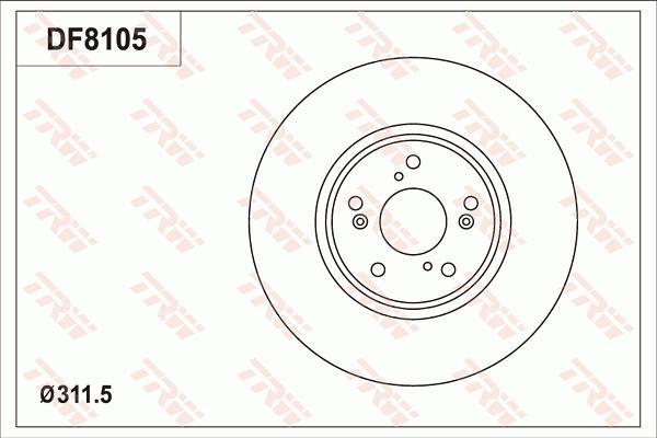 TRW DF8105 - Bremžu diski autodraugiem.lv