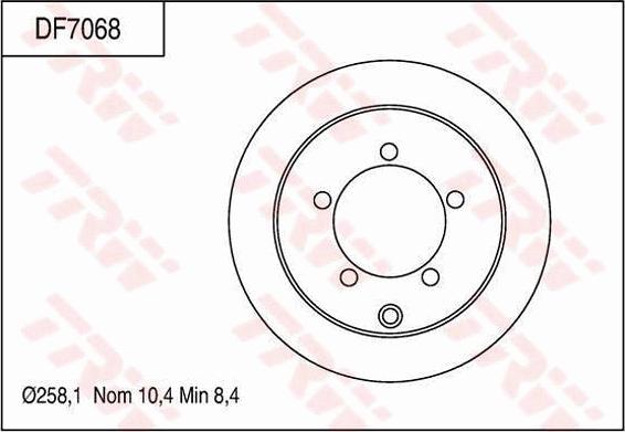 TRW DF7068 - Bremžu diski autodraugiem.lv