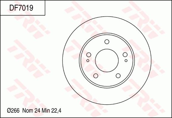 TRW DF7019 - Bremžu diski autodraugiem.lv