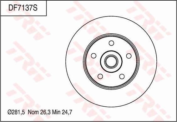 TRW DF7137S - Bremžu diski autodraugiem.lv