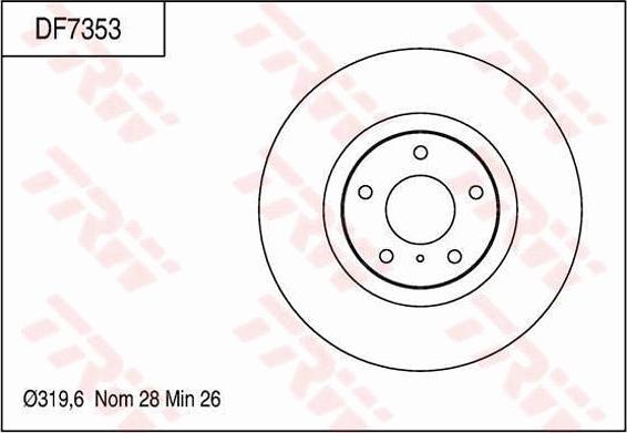 TRW DF7353 - Bremžu diski autodraugiem.lv