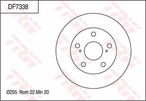 TRW DF7338 - Bremžu diski autodraugiem.lv