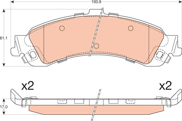 TRW GDB4454 - Bremžu uzliku kompl., Disku bremzes autodraugiem.lv