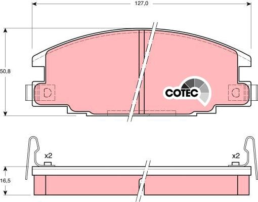 TRW GDB870AT - Bremžu uzliku kompl., Disku bremzes autodraugiem.lv