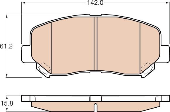 TRW GDB3562AT - Bremžu uzliku kompl., Disku bremzes autodraugiem.lv