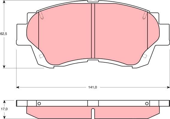 TRW GDB3155AT - Bremžu uzliku kompl., Disku bremzes autodraugiem.lv