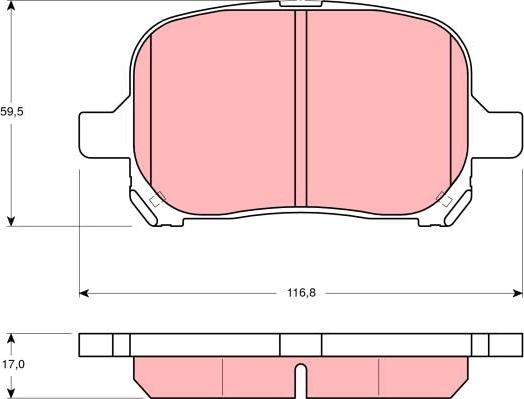 TRW GDB3152AT - Bremžu uzliku kompl., Disku bremzes autodraugiem.lv