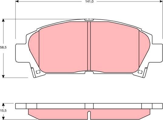 TRW GDB3306 - Bremžu uzliku kompl., Disku bremzes autodraugiem.lv