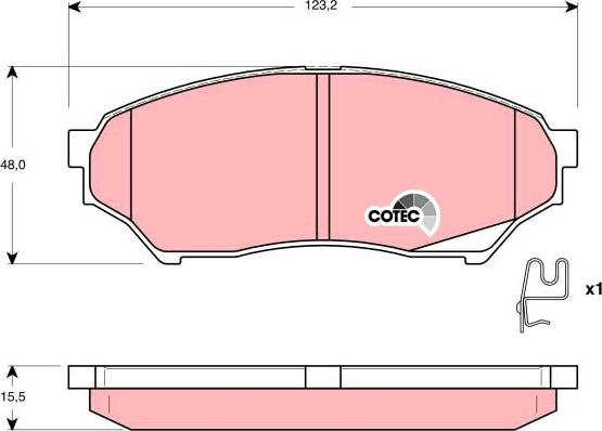 TRW GDB3270AT - Bremžu uzliku kompl., Disku bremzes autodraugiem.lv