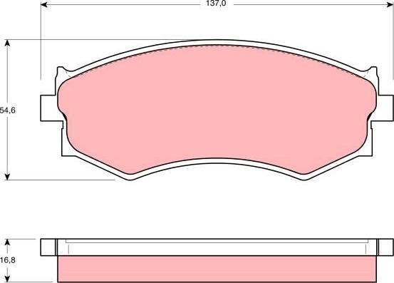 TRW GDB765AT - Bremžu uzliku kompl., Disku bremzes autodraugiem.lv