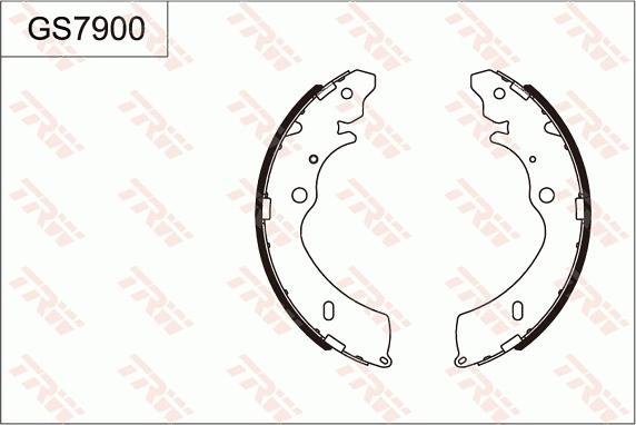 TRW GS7900 - Bremžu loku komplekts autodraugiem.lv