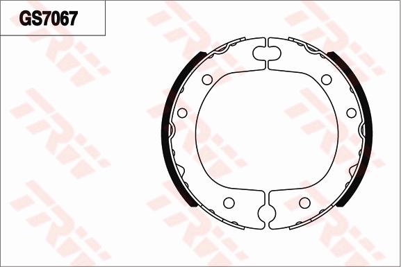 TRW GS7067 - Bremžu loku kompl., Stāvbremze autodraugiem.lv