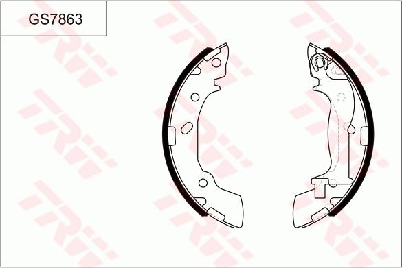 TRW GS7863 - Bremžu loku komplekts autodraugiem.lv