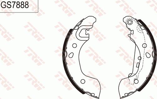 TRW GS7888 - Bremžu loku komplekts autodraugiem.lv