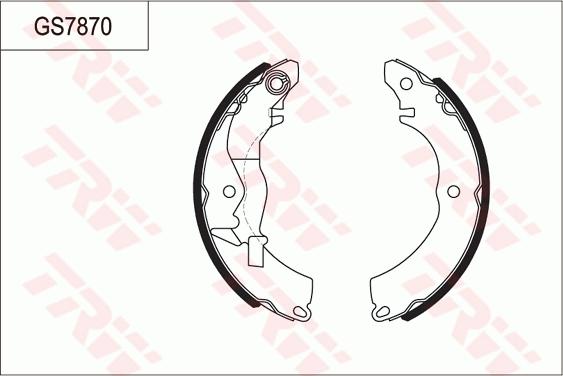 TRW GS7870 - Bremžu loku komplekts autodraugiem.lv