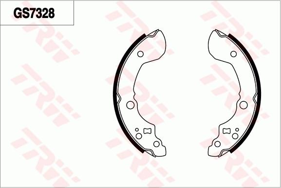 TRW GS7328 - Bremžu loku komplekts autodraugiem.lv