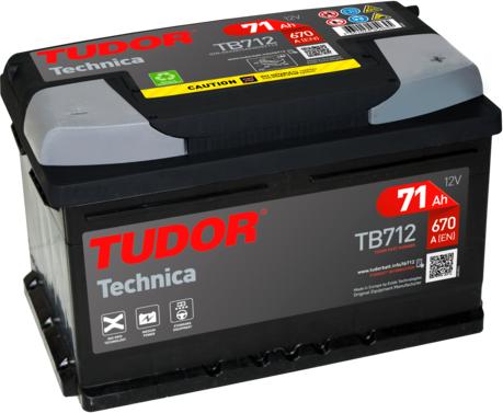 Tudor TB712 - Startera akumulatoru baterija autodraugiem.lv