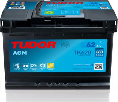 Tudor TK620 - Startera akumulatoru baterija autodraugiem.lv