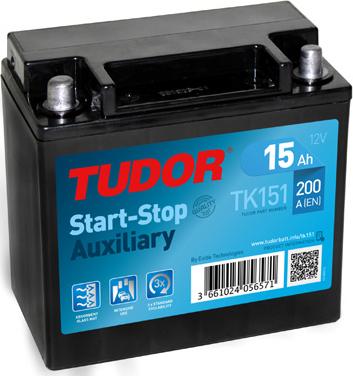 Tudor TK151 - Startera akumulatoru baterija autodraugiem.lv