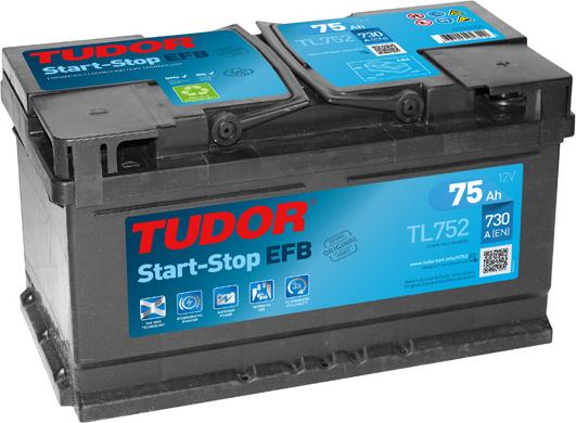 Tudor TL752 - Startera akumulatoru baterija autodraugiem.lv