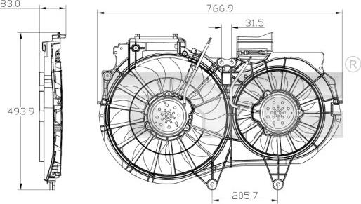 TYC 802-0053 - Ventilators, Motora dzesēšanas sistēma autodraugiem.lv