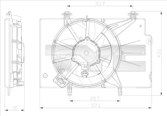 TYC 810-0043 - Ventilators, Motora dzesēšanas sistēma autodraugiem.lv