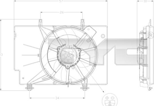 TYC 810-0042 - Ventilators, Motora dzesēšanas sistēma autodraugiem.lv