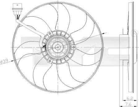 TYC 837-0036 - Ventilators, Motora dzesēšanas sistēma autodraugiem.lv