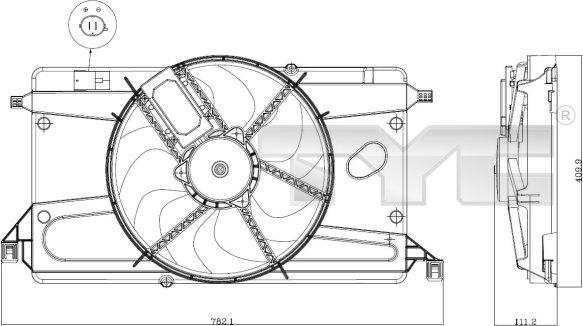 TYC 820-0002 - Ventilators, Motora dzesēšanas sistēma autodraugiem.lv