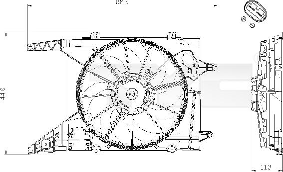 TYC 828-0002 - Ventilators, Motora dzesēšanas sistēma autodraugiem.lv
