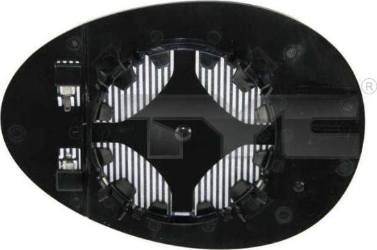 TYC 322-0005-1 - Spoguļstikls, Ārējais atpakaļskata spogulis autodraugiem.lv