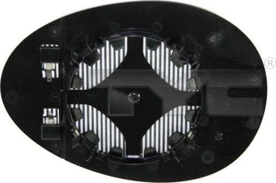 TYC 322-0006-1 - Spoguļstikls, Ārējais atpakaļskata spogulis autodraugiem.lv