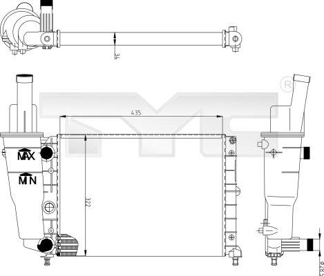 TYC 709-0004 - Radiators, Motora dzesēšanas sistēma autodraugiem.lv