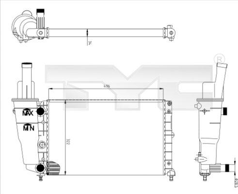 TYC 709-0006 - Radiators, Motora dzesēšanas sistēma autodraugiem.lv