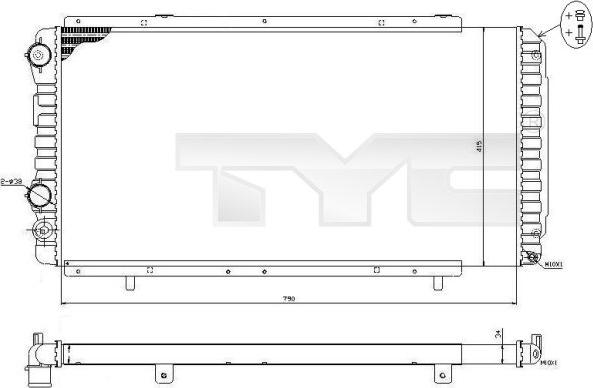 TYC 709-0014-R - Radiators, Motora dzesēšanas sistēma autodraugiem.lv