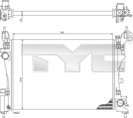 TYC 709-0018 - Radiators, Motora dzesēšanas sistēma autodraugiem.lv