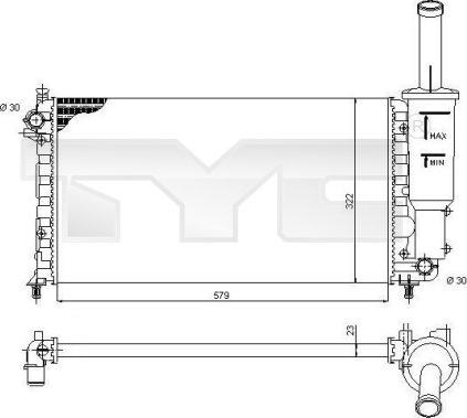 TYC 709-0013 - Radiators, Motora dzesēšanas sistēma autodraugiem.lv