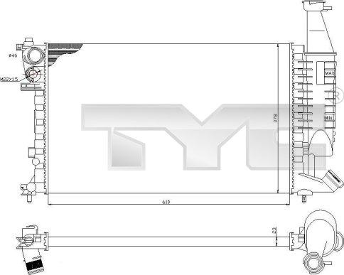 TYC 705-0069 - Radiators, Motora dzesēšanas sistēma autodraugiem.lv