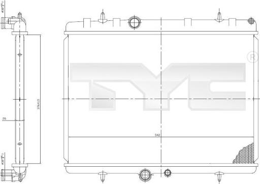 TYC 705-0064 - Radiators, Motora dzesēšanas sistēma autodraugiem.lv