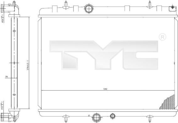 TYC 705-0065 - Radiators, Motora dzesēšanas sistēma autodraugiem.lv