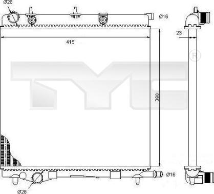 TYC 705-0068 - Radiators, Motora dzesēšanas sistēma autodraugiem.lv