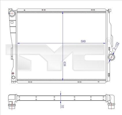 TYC 703-0006-R - Radiators, Motora dzesēšanas sistēma autodraugiem.lv