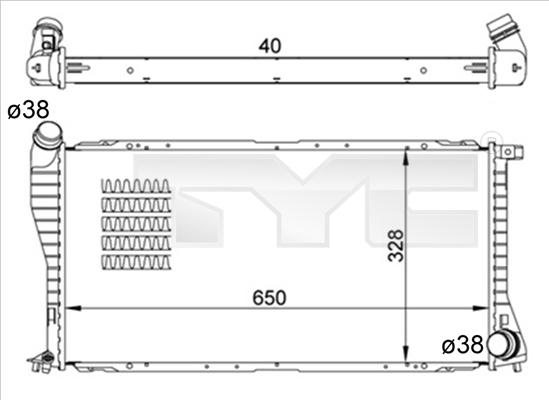 TYC 703-0007 - Radiators, Motora dzesēšanas sistēma autodraugiem.lv