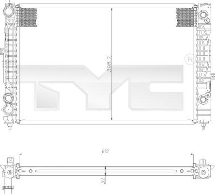 TYC 702-0009 - Radiators, Motora dzesēšanas sistēma autodraugiem.lv