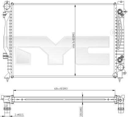 TYC 702-0003 - Radiators, Motora dzesēšanas sistēma autodraugiem.lv