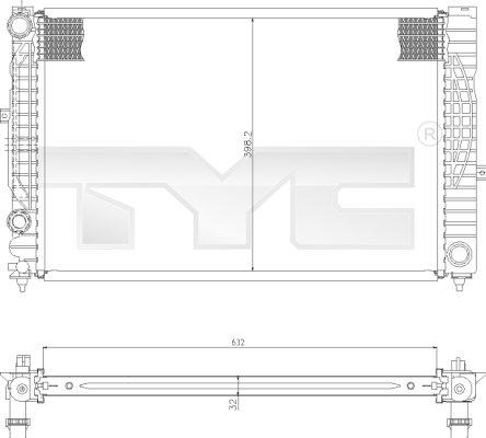 TYC 702-0010 - Radiators, Motora dzesēšanas sistēma autodraugiem.lv