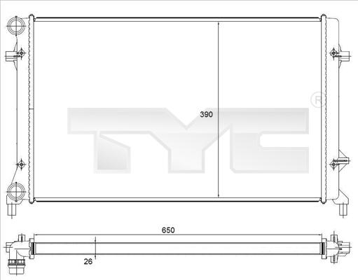 TYC 702-0023 - Radiators, Motora dzesēšanas sistēma autodraugiem.lv