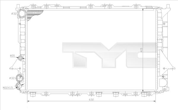 TYC 702-0027 - Radiators, Motora dzesēšanas sistēma autodraugiem.lv